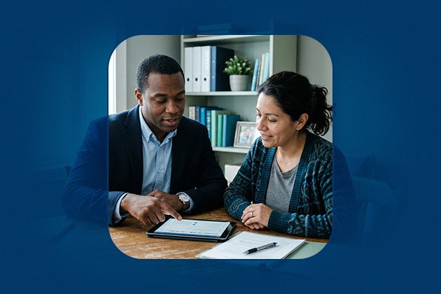 Attorney reviewing a case with a client during a disability benefits consultation