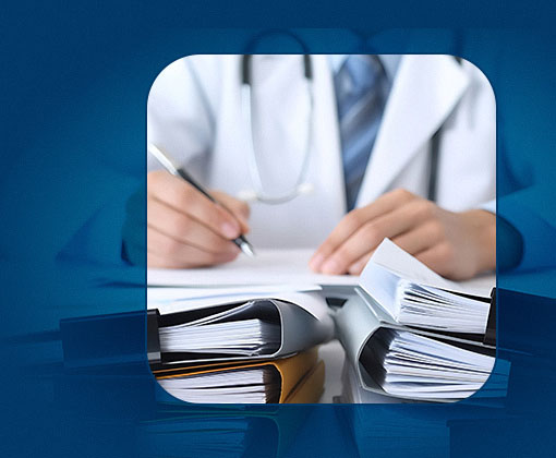 A doctor with documents